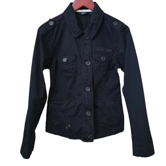 Fox Riders Company Black Utility Streetwear Jacket Medium - Picture 1 of 15